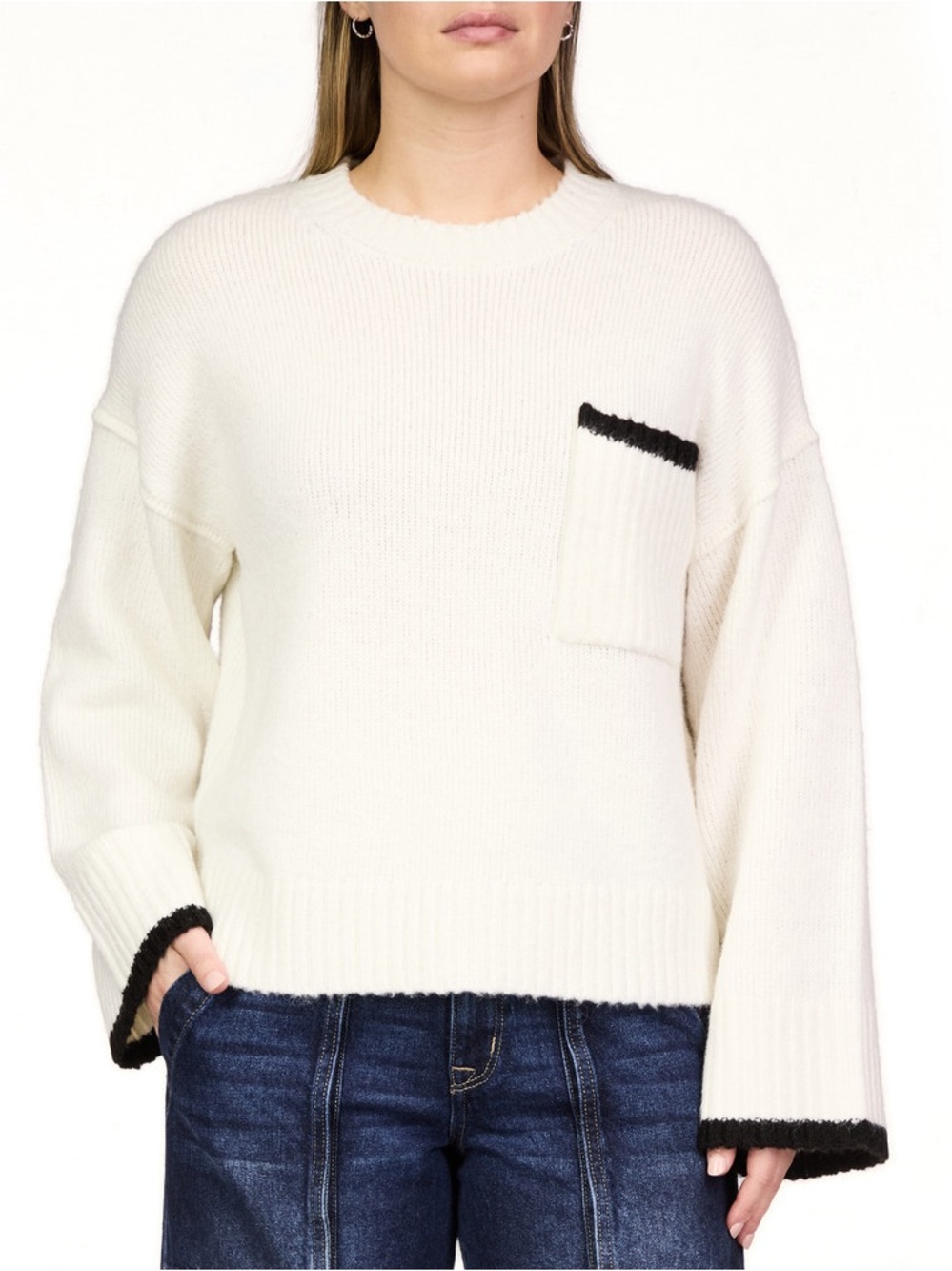 Sanctuary “Uptown Girl” Sweater with Black Trim